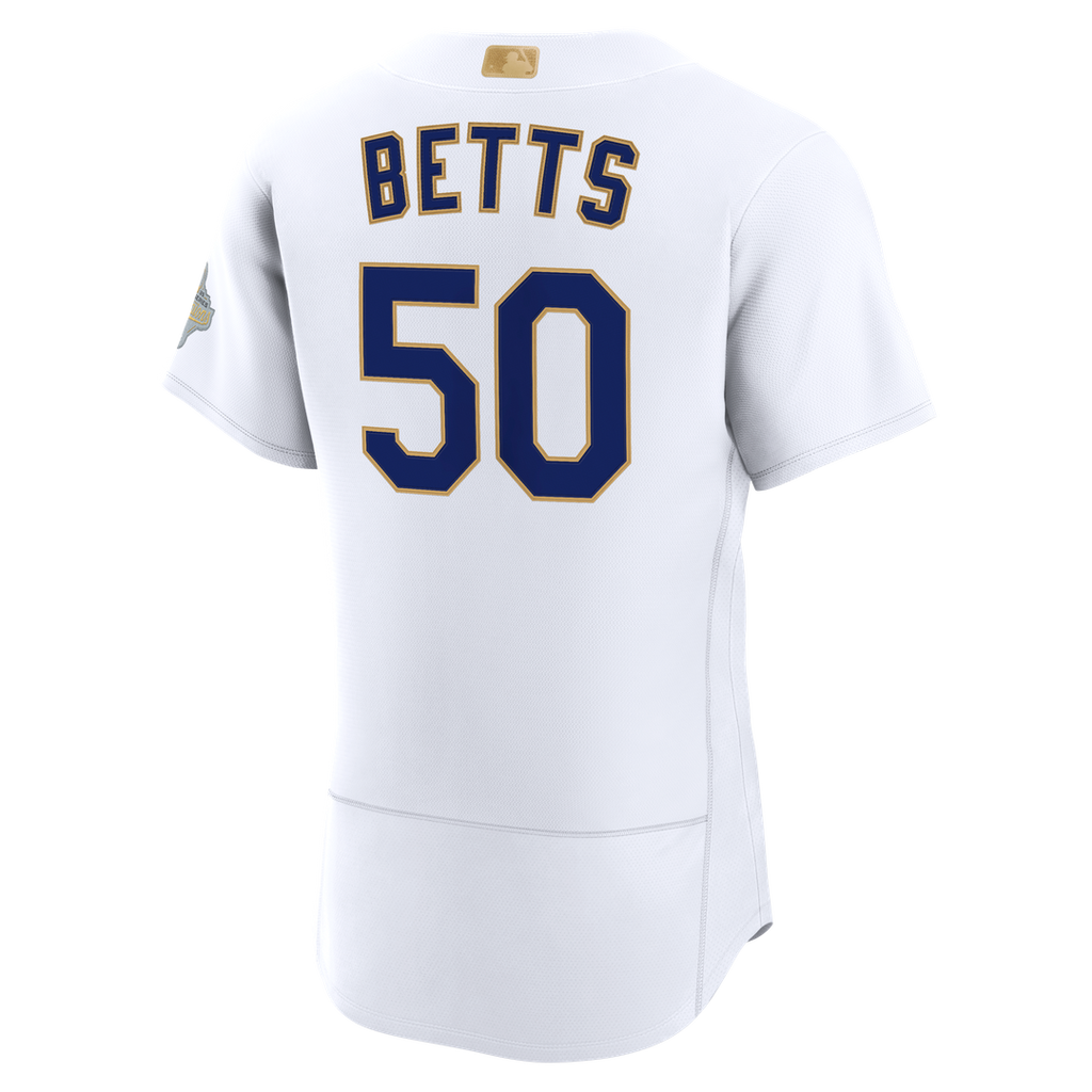 Los Angeles Dodgers Mookie Betts 2026 Gold Collection Authentic Jersey - White