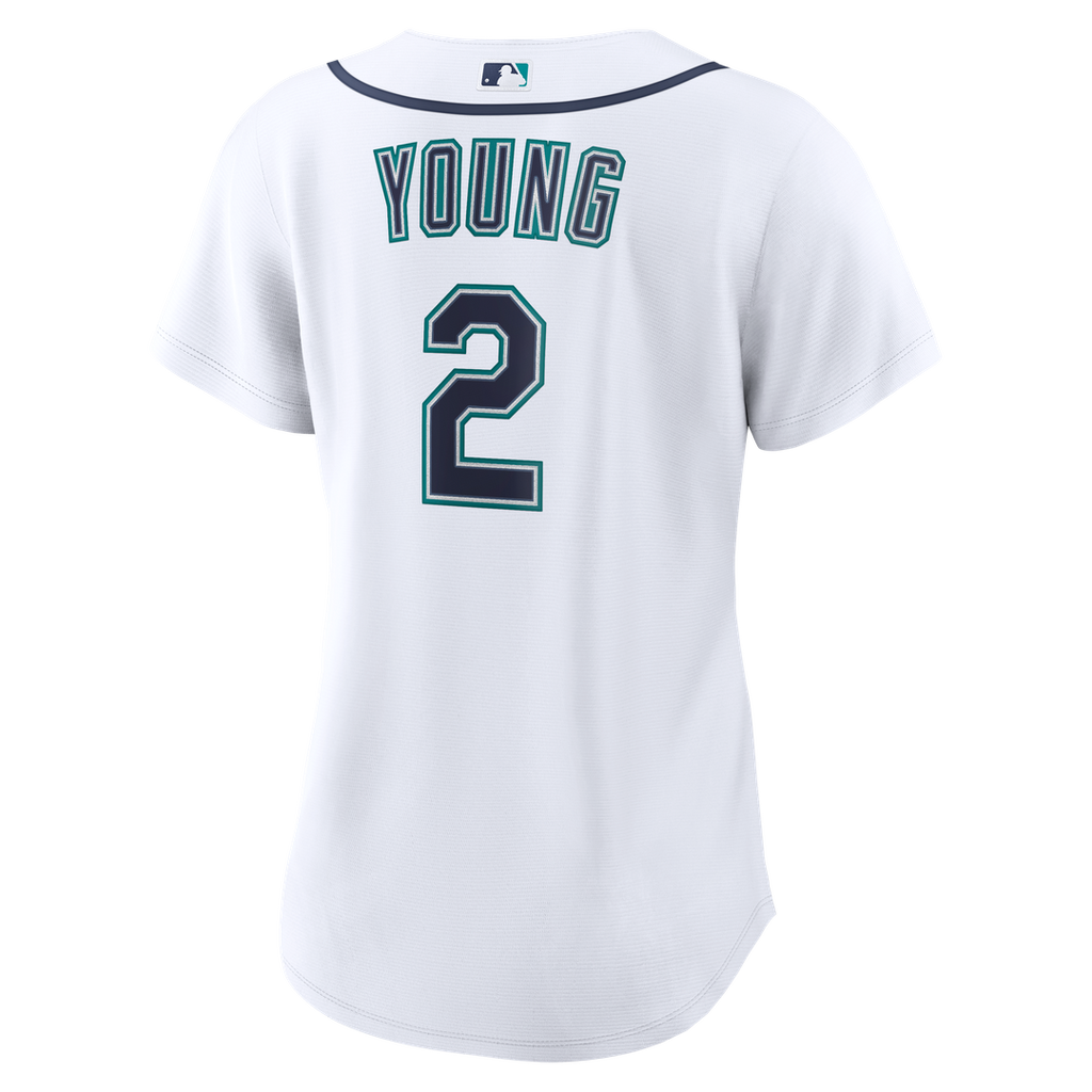 Seattle Mariners Cole Young Women's Home Replica Jersey - White