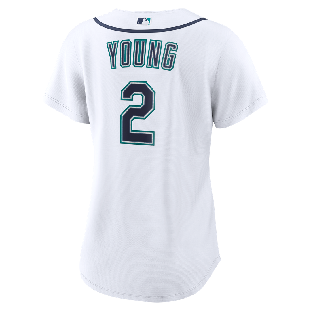 Seattle Mariners Cole Young Women's Home Replica Jersey - White
