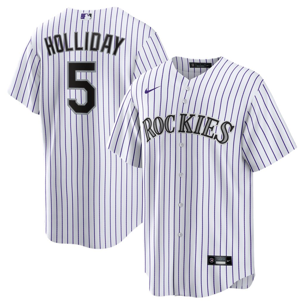 Colorado Rockies Matt Holliday Home Retired Replica Jersey - White