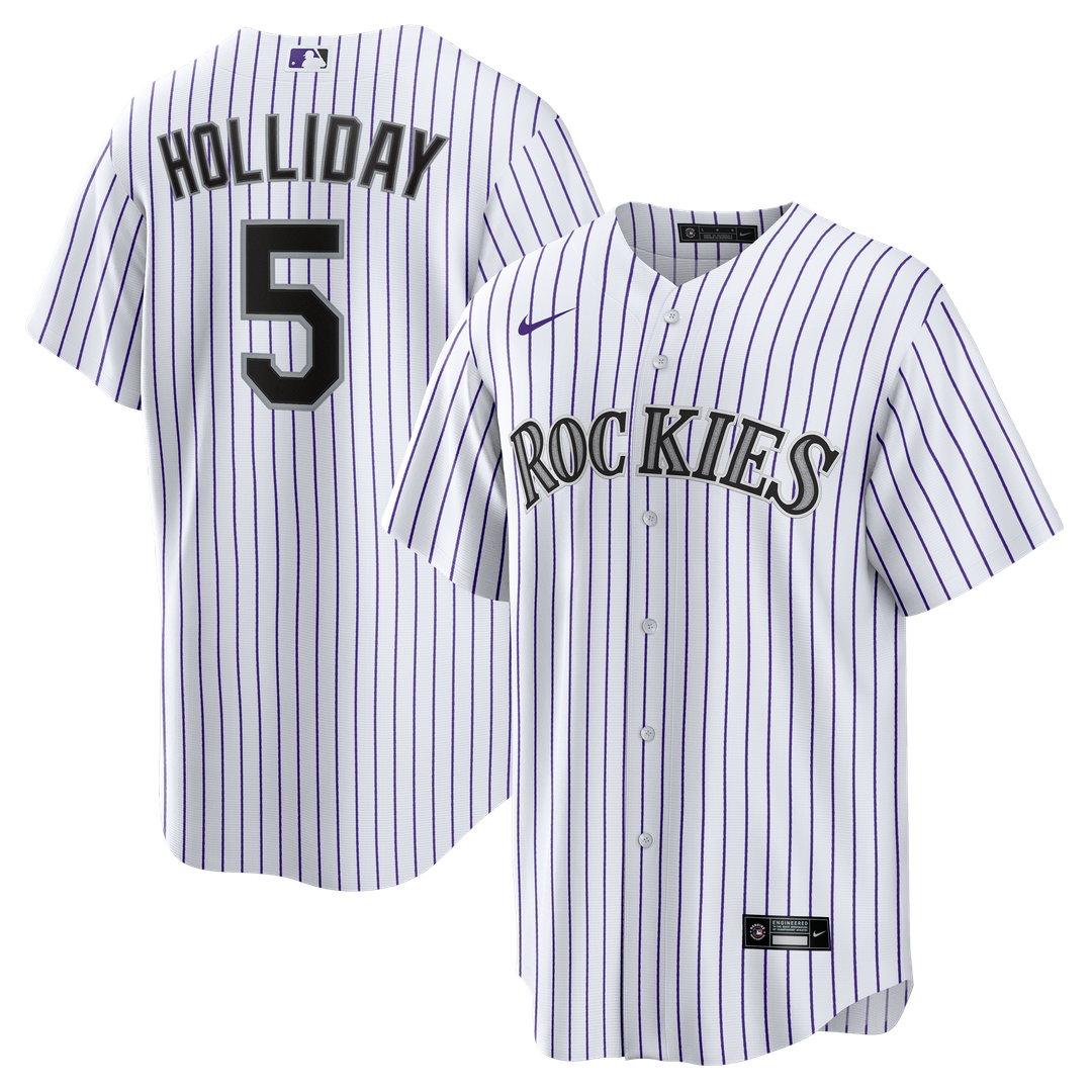 Colorado Rockies Matt Holliday Home Retired Replica Jersey - White