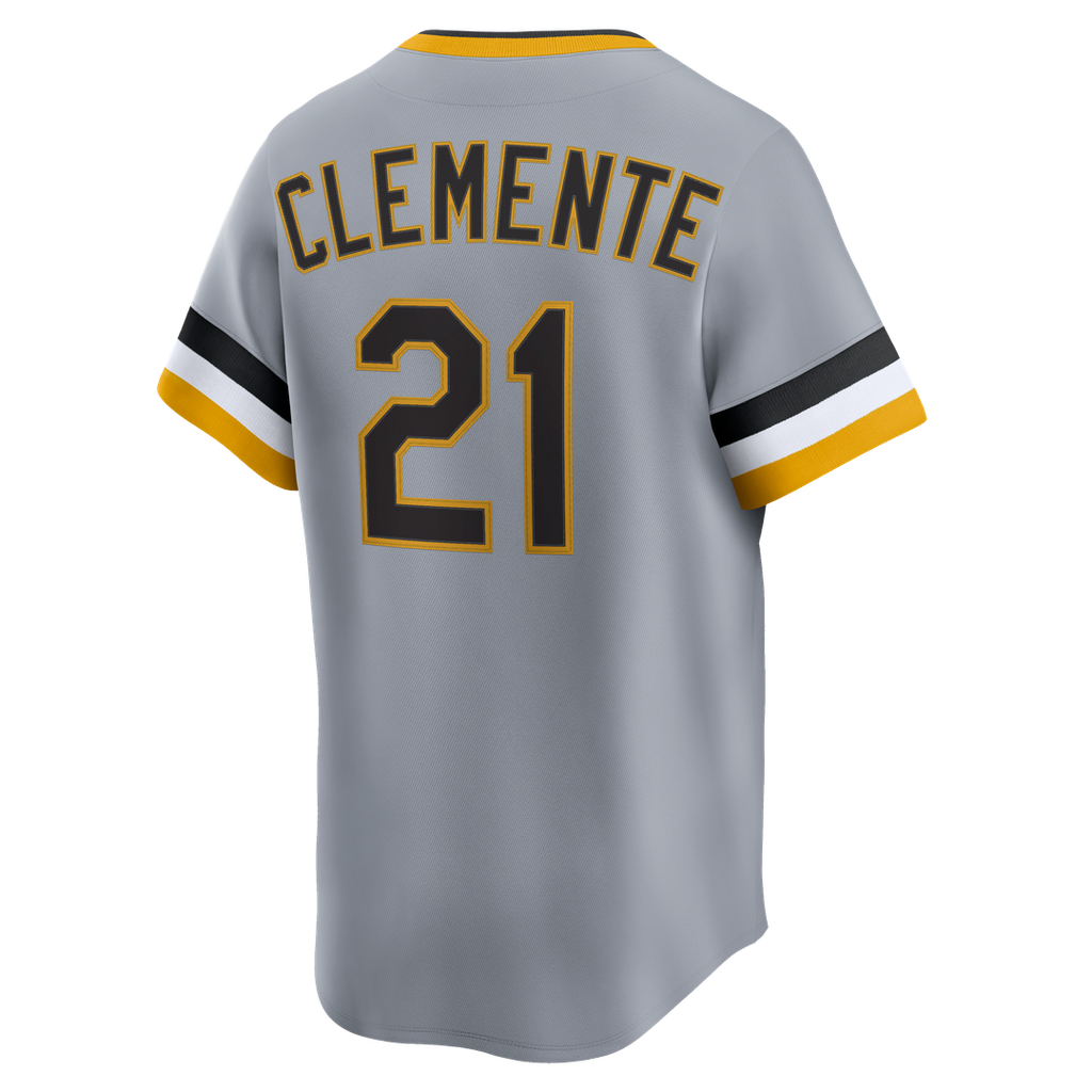 Pittsburgh Pirates Roberto Clemente Throwback Cooperstown Limited Jersey - Gray