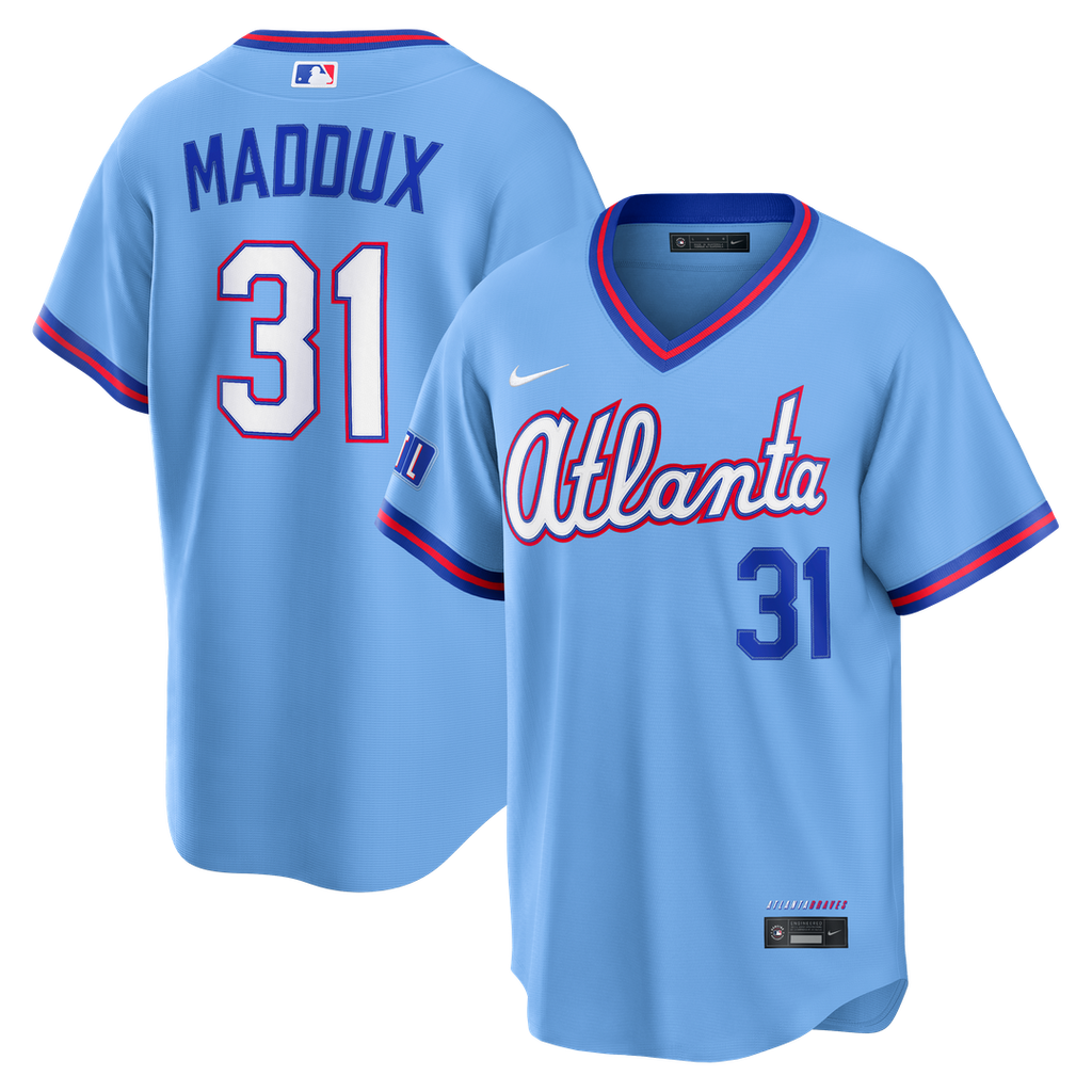 Atlanta Braves Greg Maddux 2026 City Connect Stadium Jersey - Powder Blue