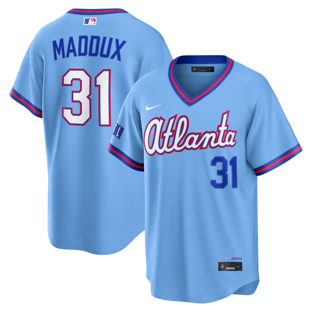 Atlanta Braves Greg Maddux 2026 City Connect Stadium Jersey - Powder Blue