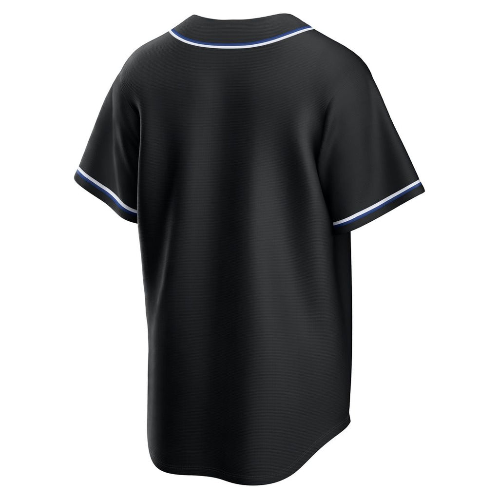 New York Mets Fashion Replica Black Out Jersey