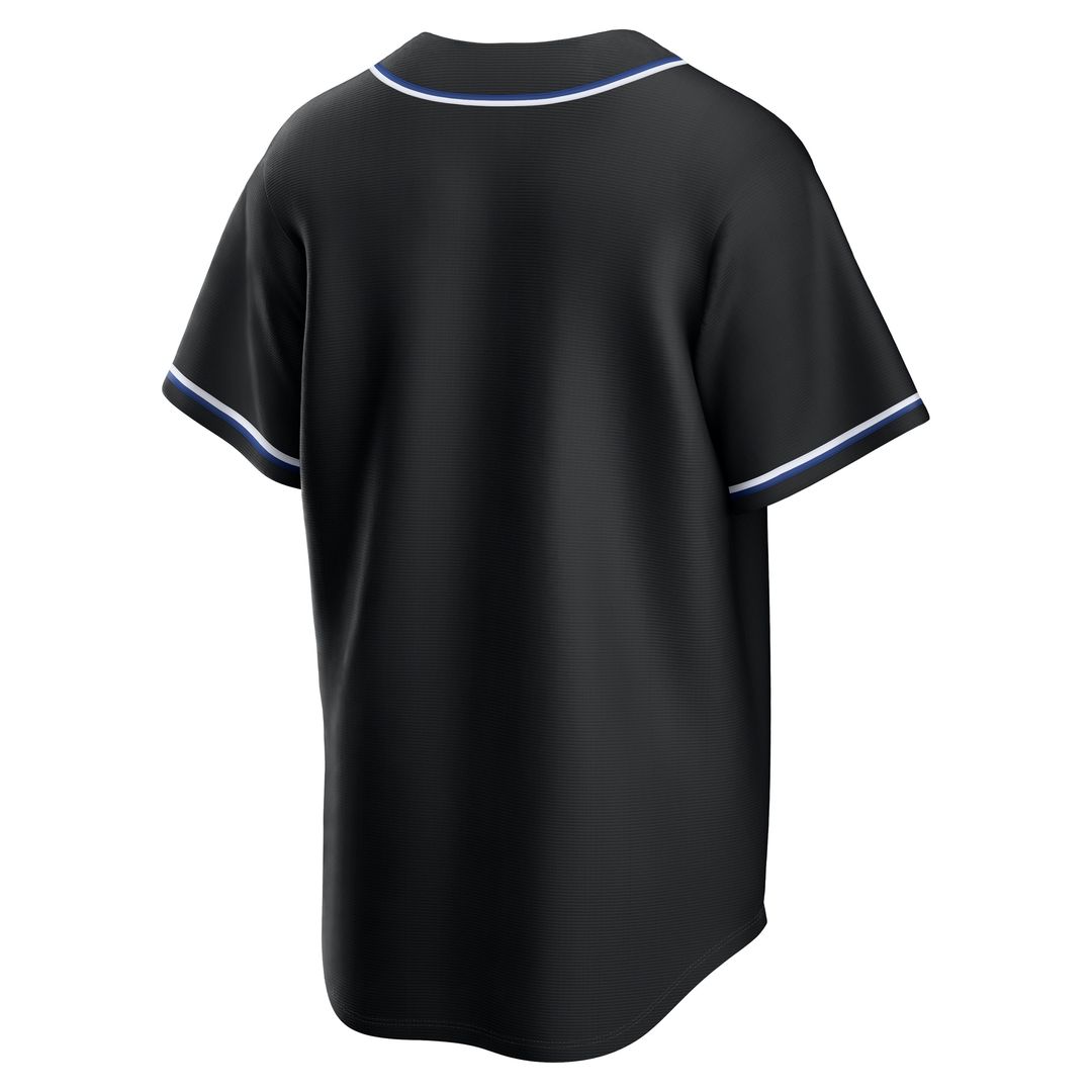New York Mets Fashion Replica Black Out Jersey