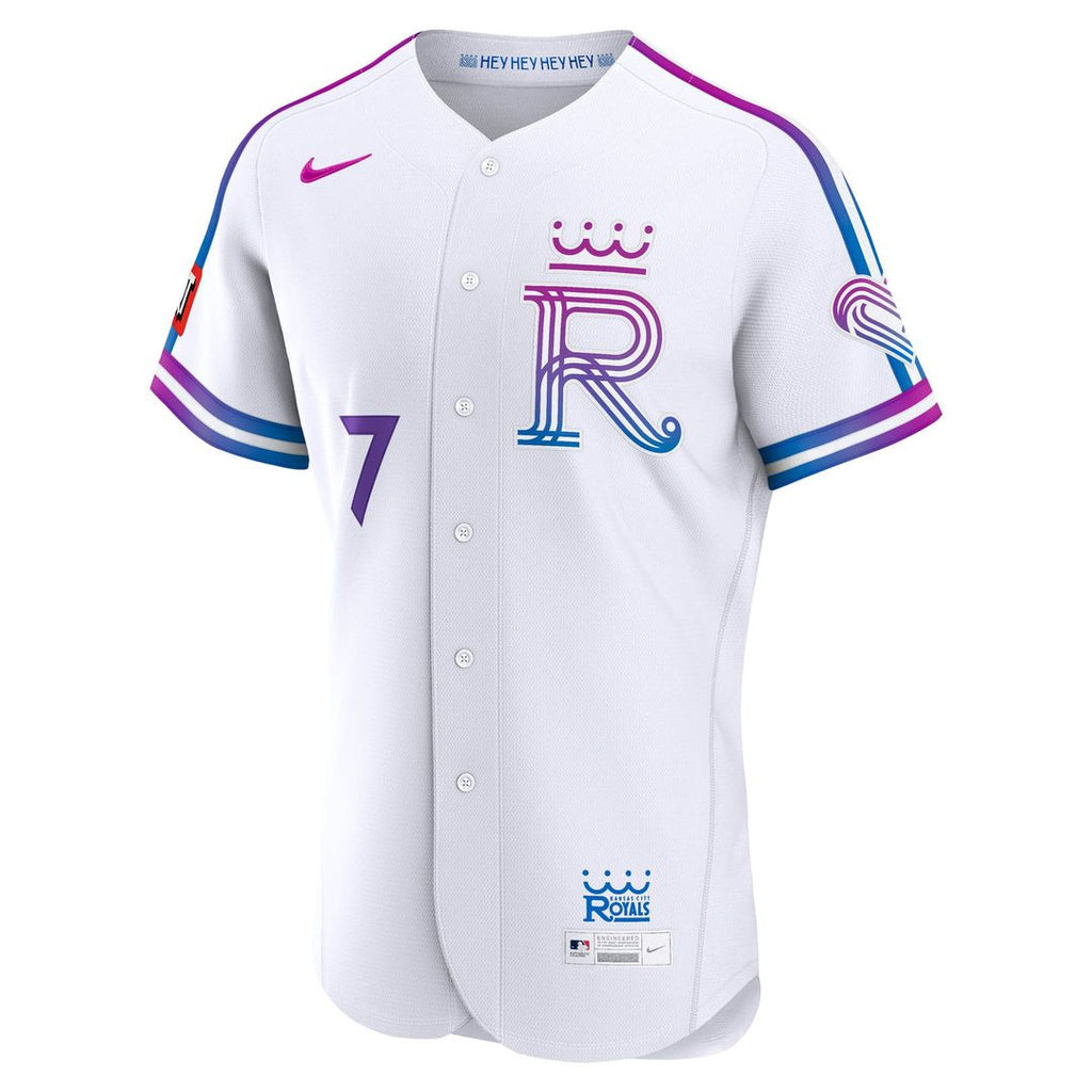 Kansas City Royals Bobby Witt Jr. 2026 City Connect Authentic Sponsor Patch Jersey - White