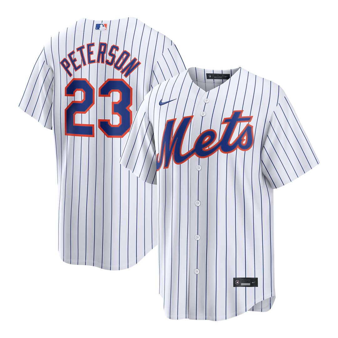 New York Mets David Peterson Home Replica Jersey - White