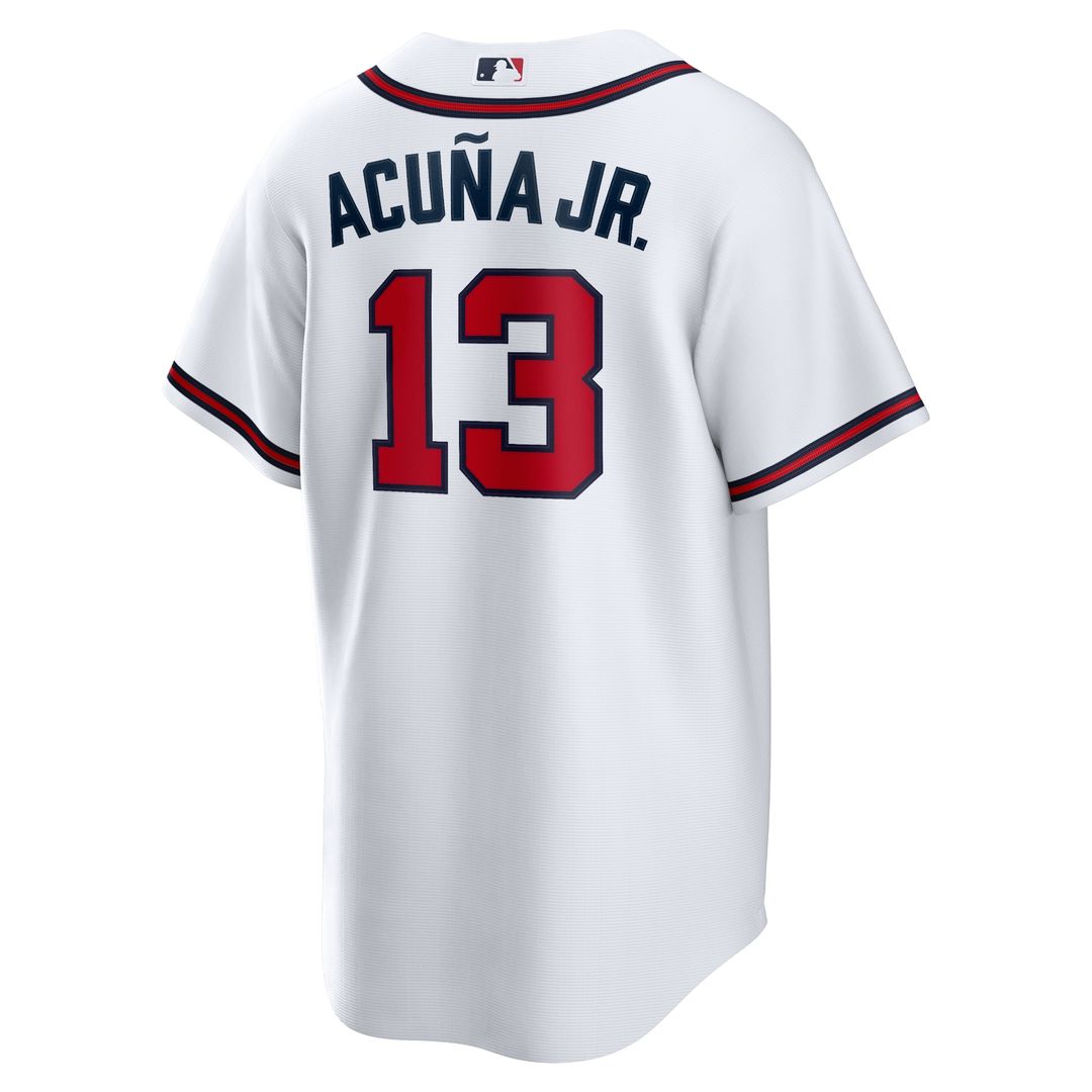 Atlanta Braves Ronald Acuna Jr. Home Replica Player Name Jersey - White