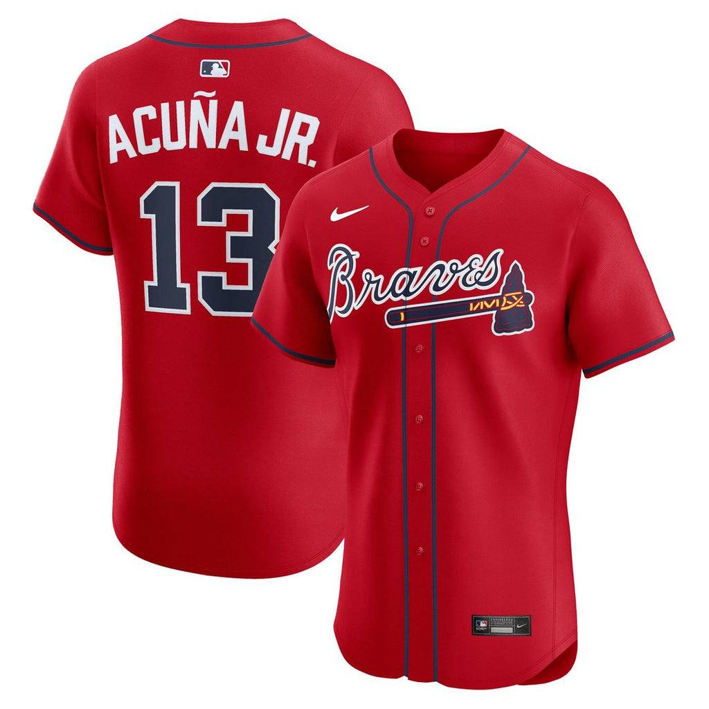 Atlanta Braves Ronald Acuña Jr. Alternate 2 Elite Jersey - Red