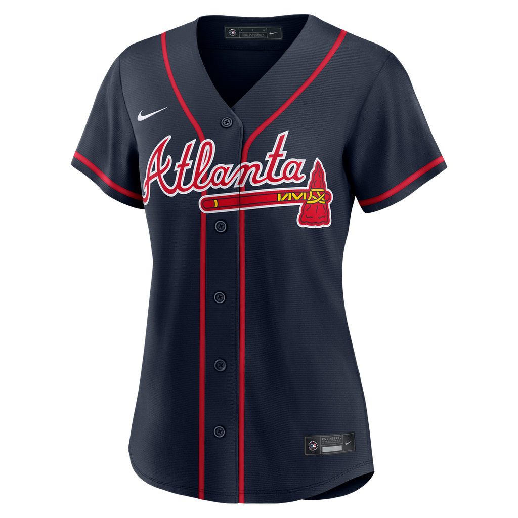 Atlanta Braves Ronald Acuña Jr. Women's Alternate Replica Jersey - Navy