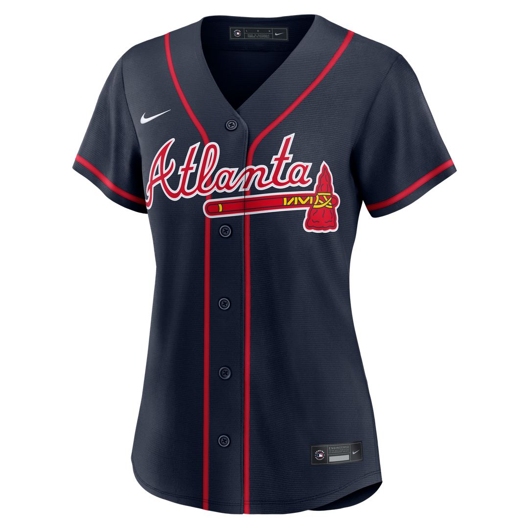 Atlanta Braves Ronald Acuña Jr. Women's Alternate Replica Jersey - Navy