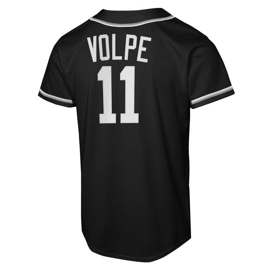 New York Yankees Anthony Volpe Youth Fashion Replica Jersey - Black