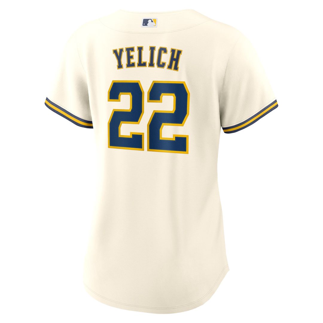 Milwaukee Brewers Christian Yelich Women's Home Replica Jersey - White