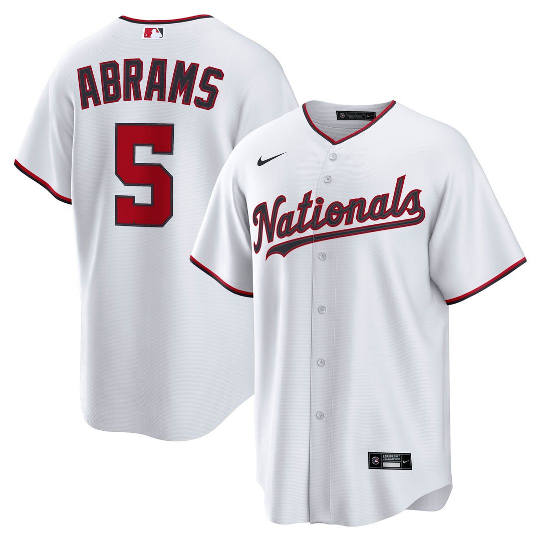 Washington Nationals CJ Abrams Home Replica Jersey - White