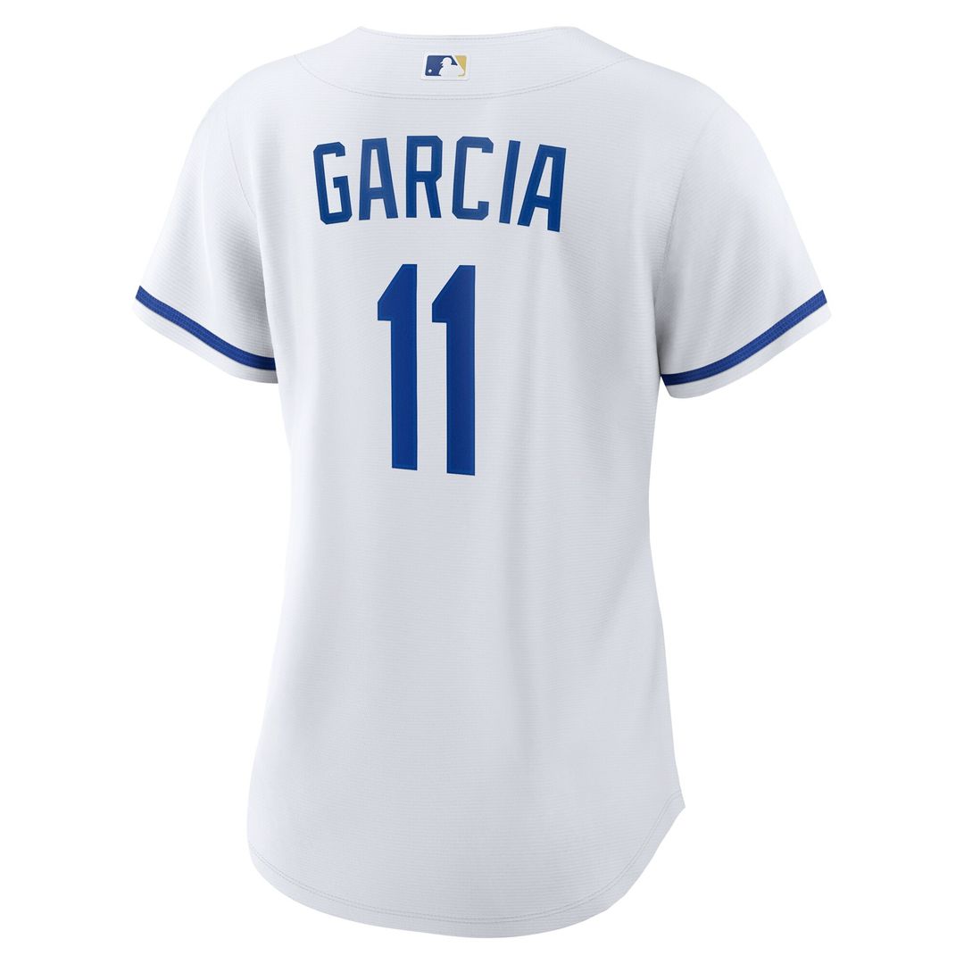 Kansas City Royals Maikel Garcia Women's Home Replica Jersey - White
