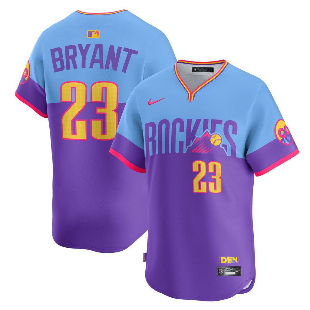 Colorado Rockies Kris Bryant 2025 City Connect Limited Jersey - Purple/Light Blue