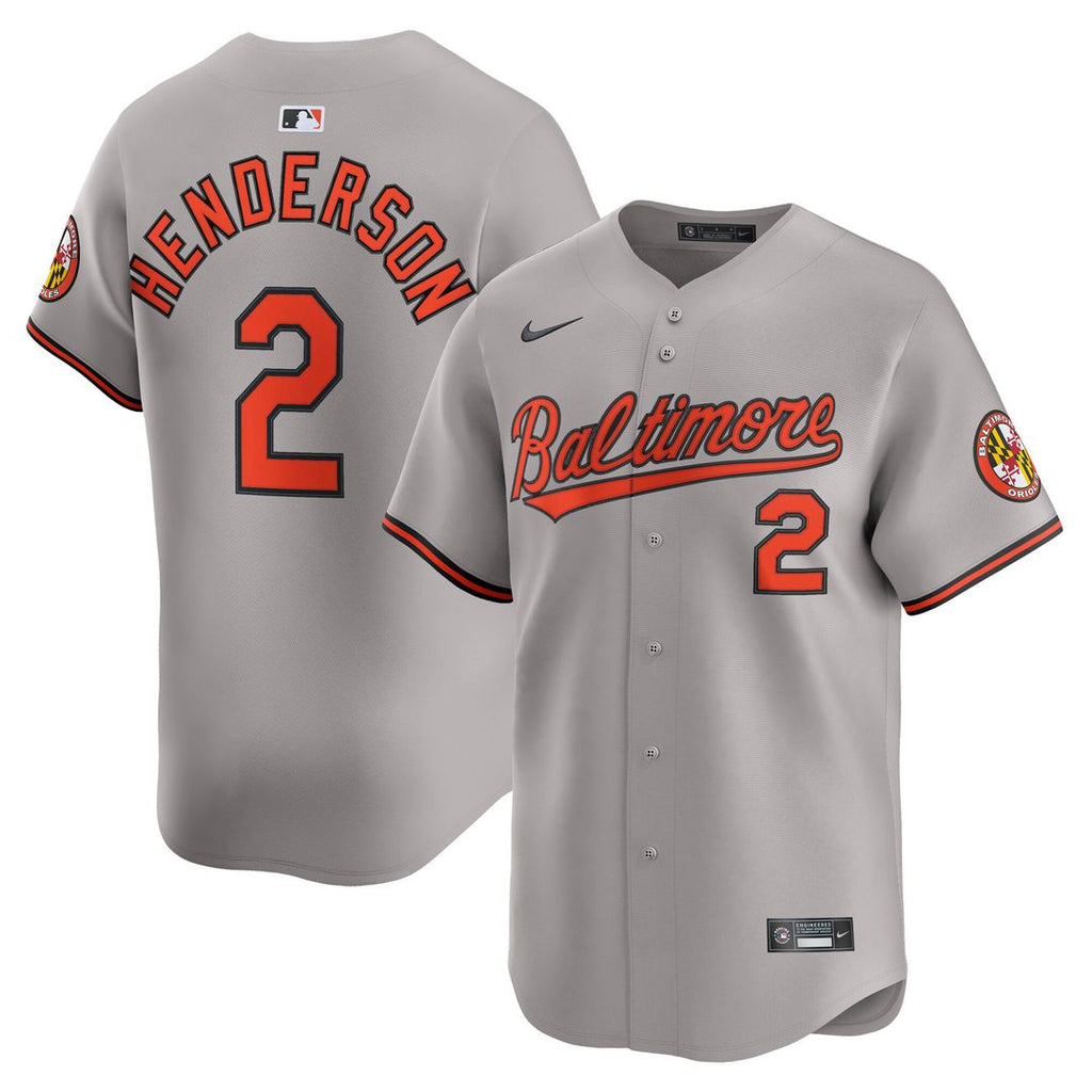 Baltimore Orioles Gunnar Henderson Road Limited Jersey - Gray
