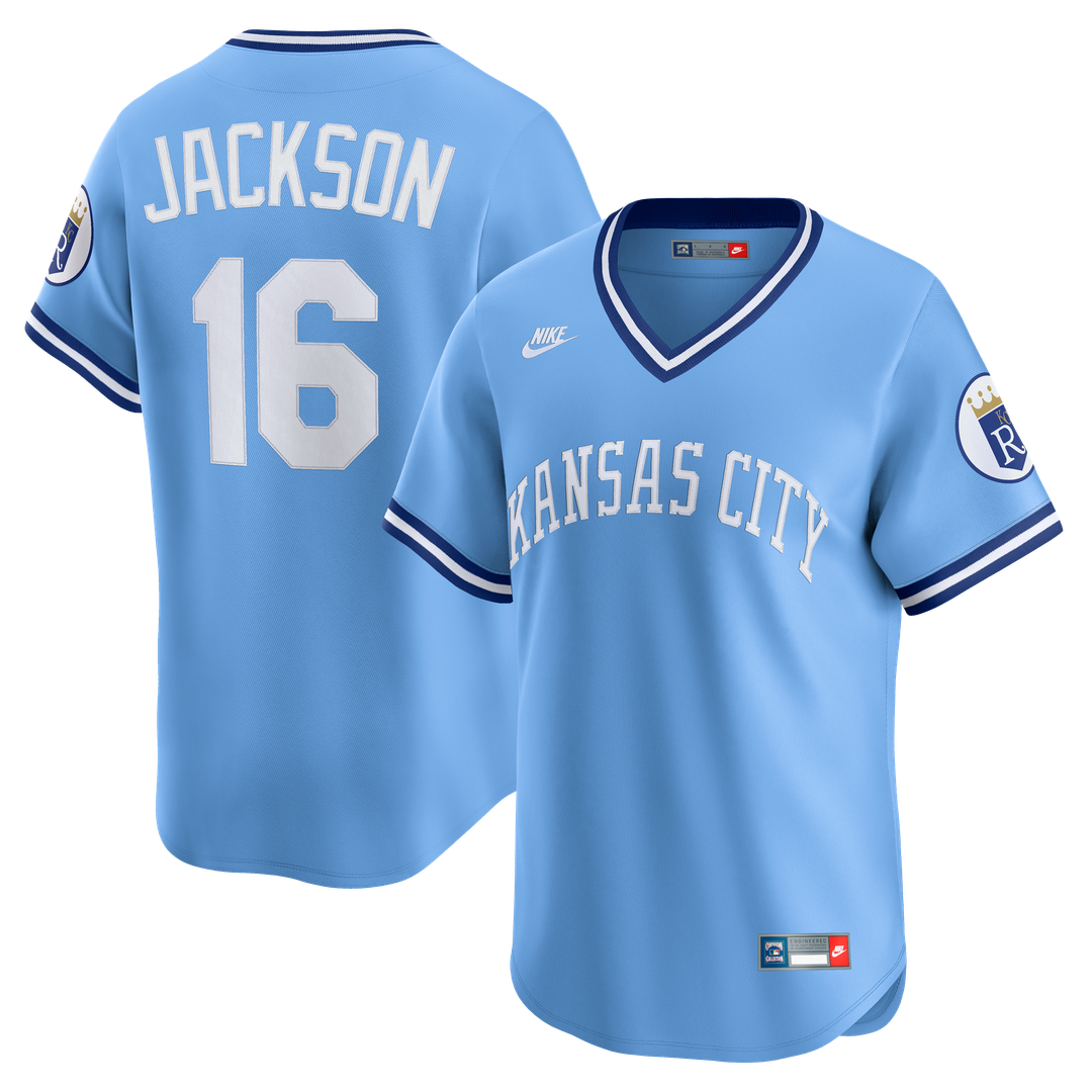 Kansas City Royals Bo Jackson Throwback Cooperstown Limited Jersey - Light Blue