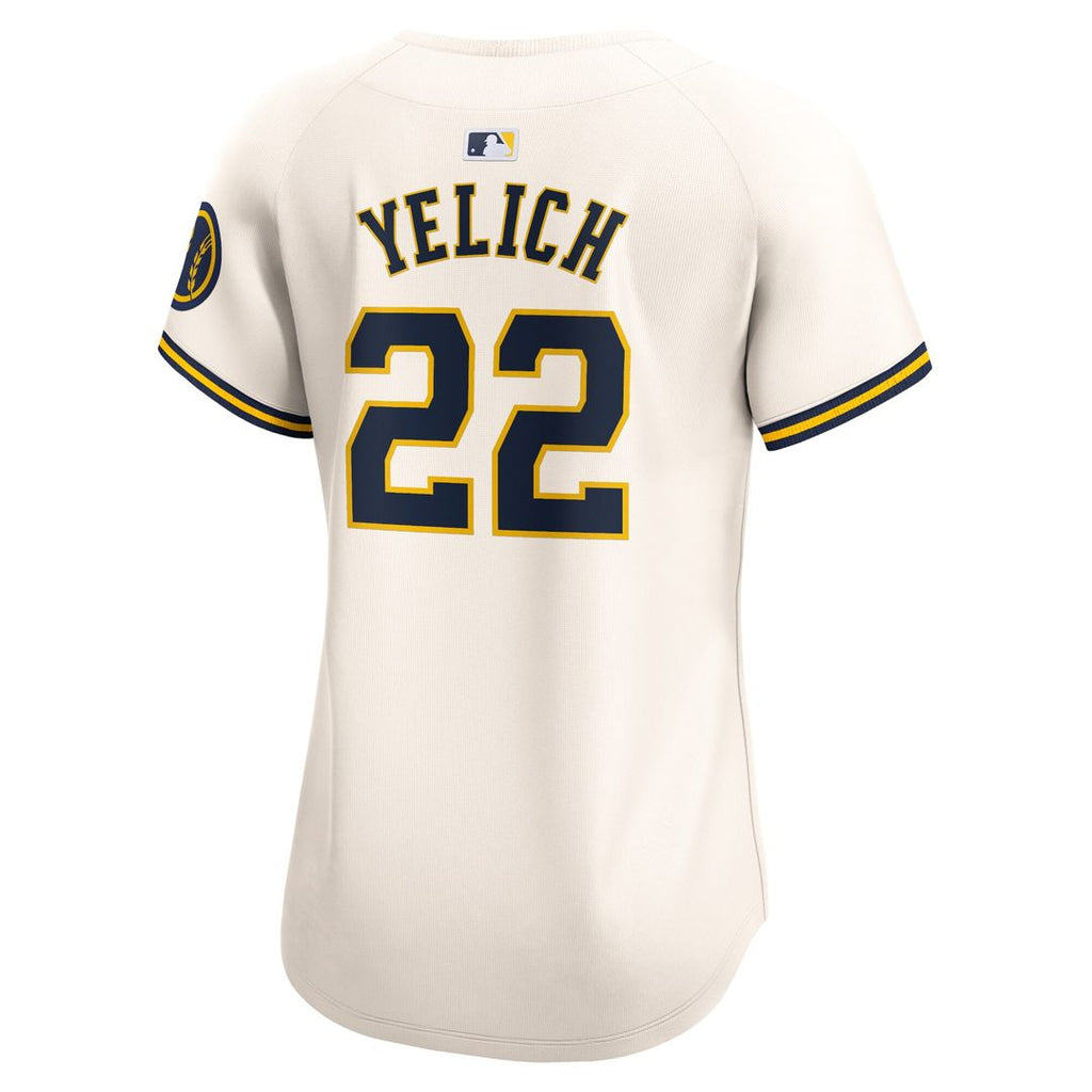 Milwaukee Brewers Christian Yelich Women's Home Limited Jersey - Cream