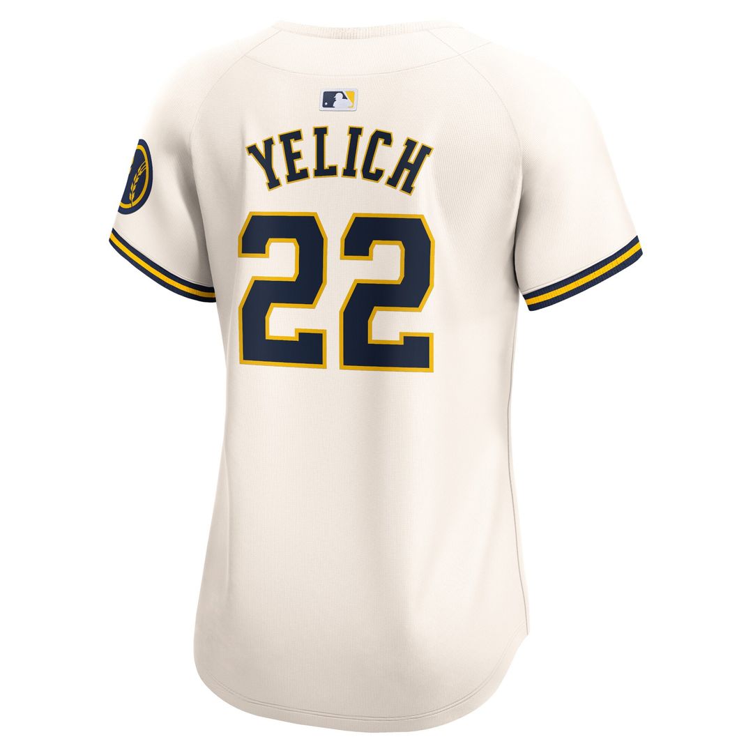 Milwaukee Brewers Christian Yelich Women's Home Limited Jersey - Cream