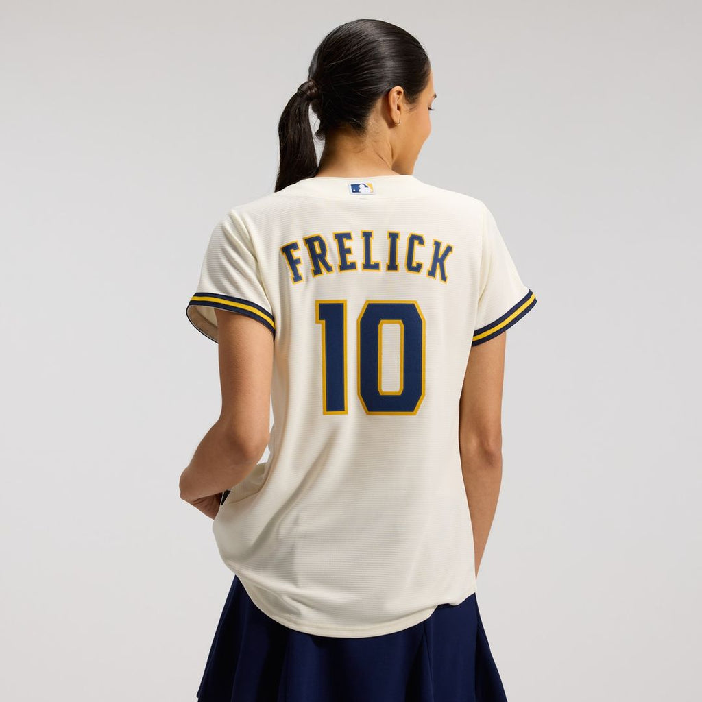 Milwaukee Brewers Sal Frelick Women's Home Replica Jersey - Cream