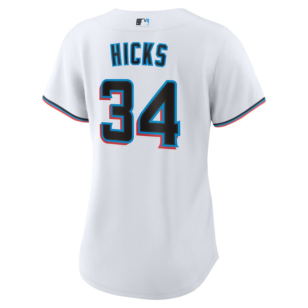 Miami Marlins Liam Hicks Women's Home Replica Jersey - White