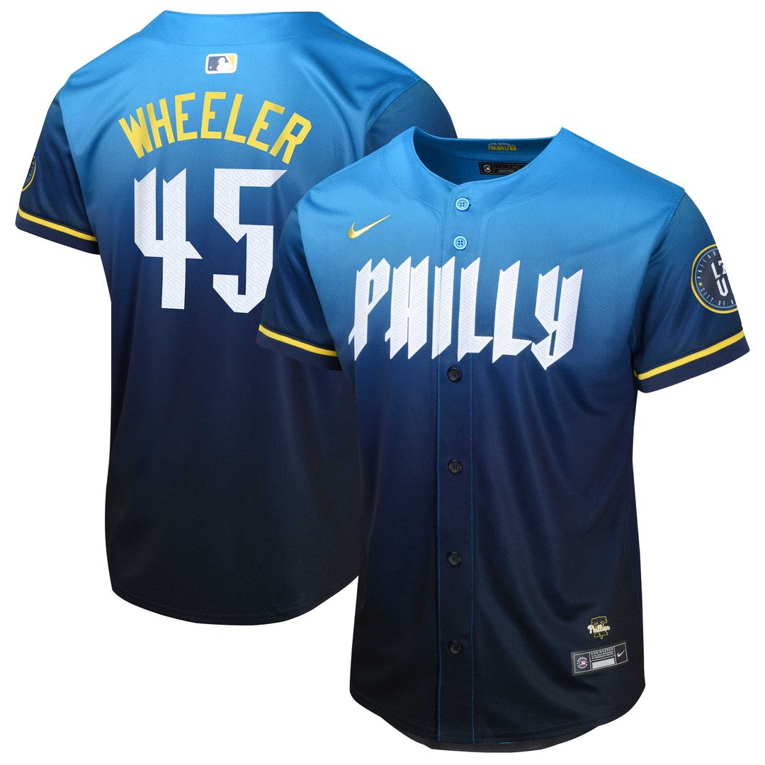 Philadelphia Phillies Zack Wheeler Youth 2024 City Connect Limited Jersey - Blue