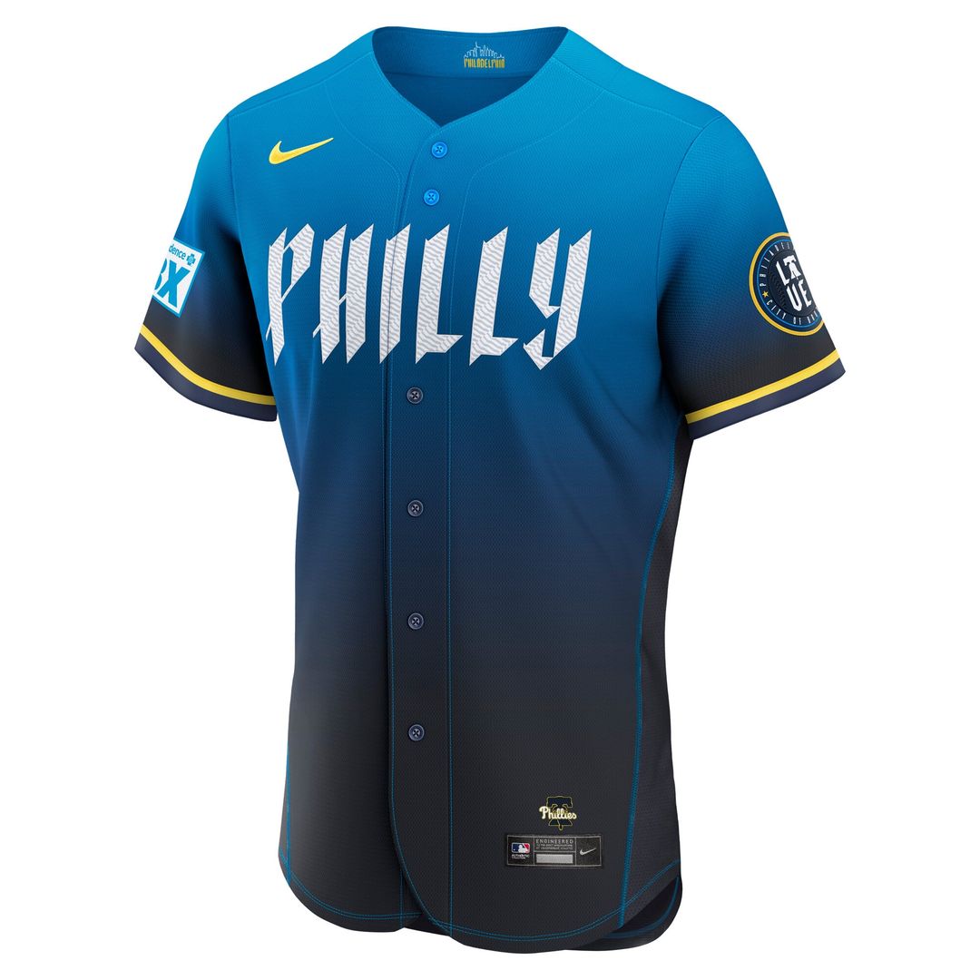 Philadelphia Phillies City Connect Authentic Sponsor Patch Jersey - Navy