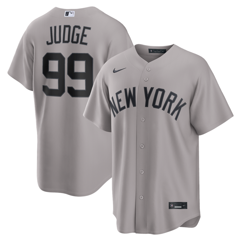 New York Yankees Aaron Judge Road Replica Jersey - Gray