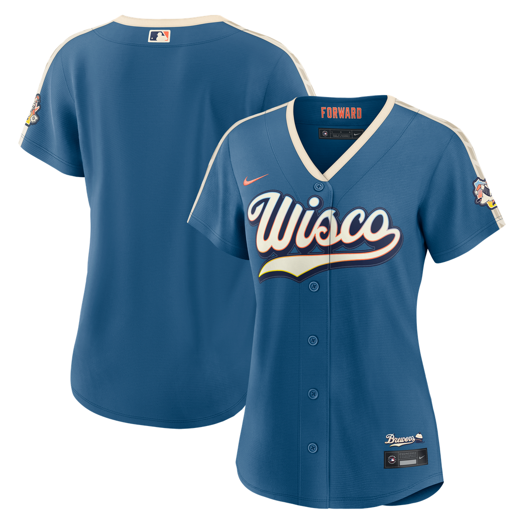 Milwaukee Brewers Women's 2026 City Connect Stadium Jersey - Mineral Blue