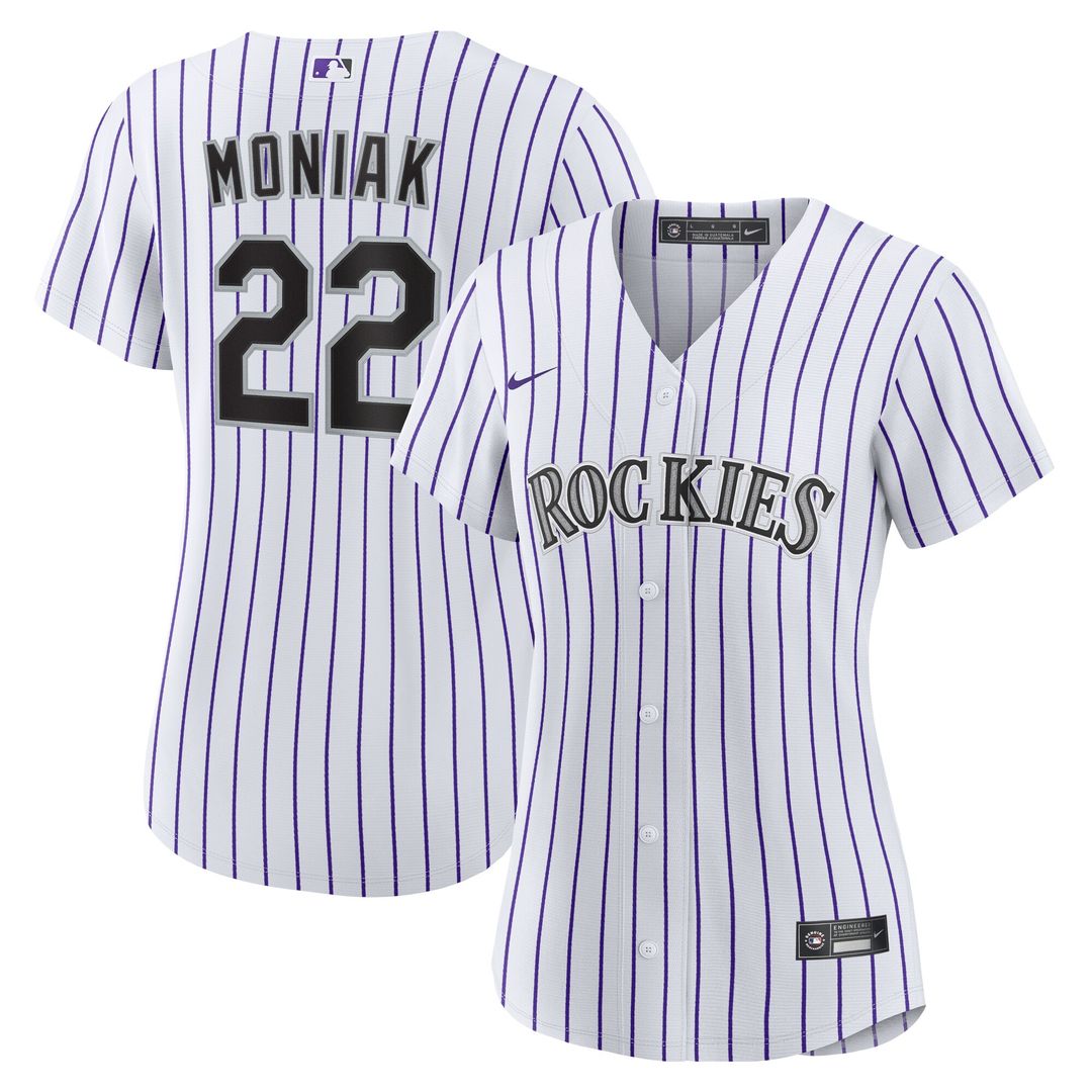 Colorado Rockies Mickey Moniak Women's Home Replica Jersey - White