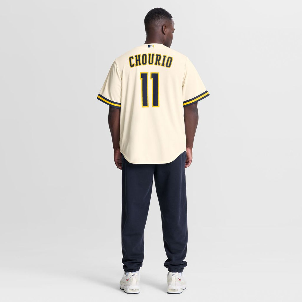 Milwaukee Brewers Jackson Chourio Home Replica Jersey - Cream