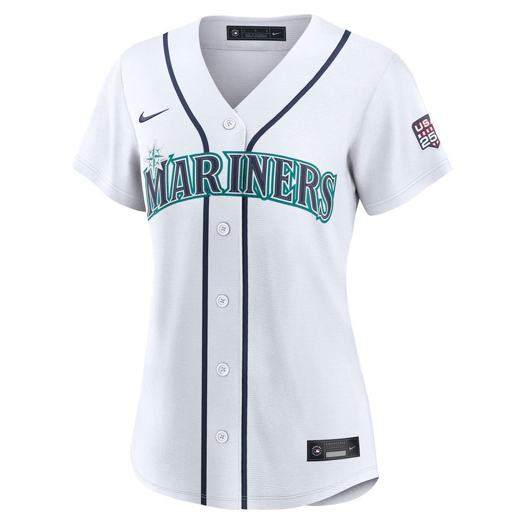 Seattle Mariners Josh Naylor Women's USA 250 Fourth of July Home Stadium Jersey - White