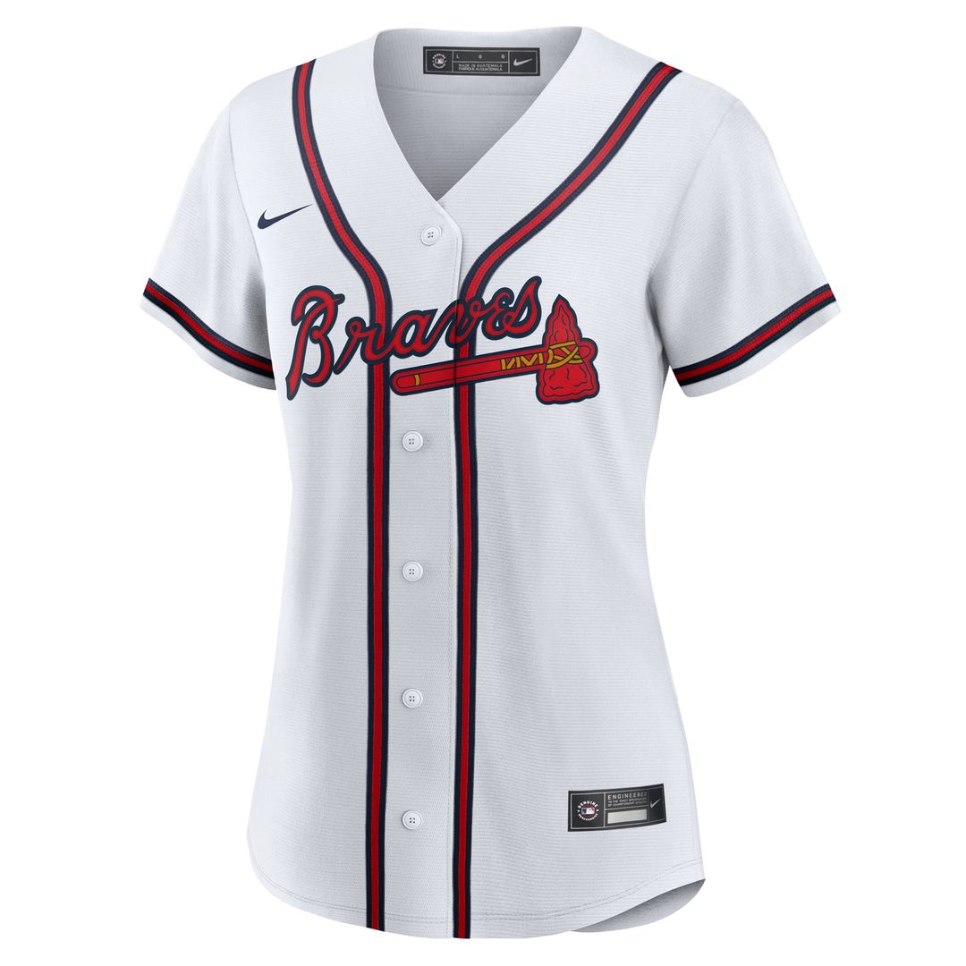 Atlanta Braves Ozzie Albies Women's Home Replica Jersey - White