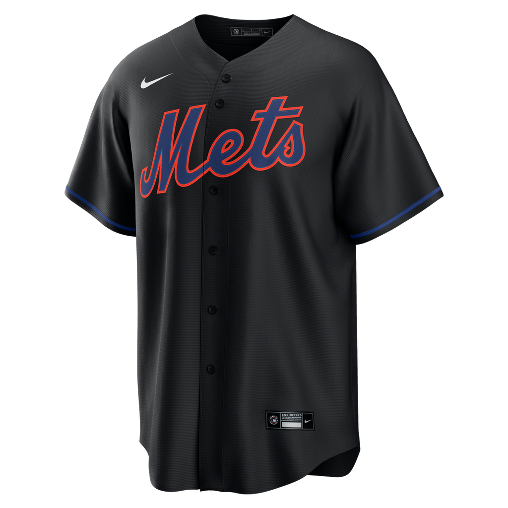 New York Mets Starling Marte Alternate Replica Jersey - Black