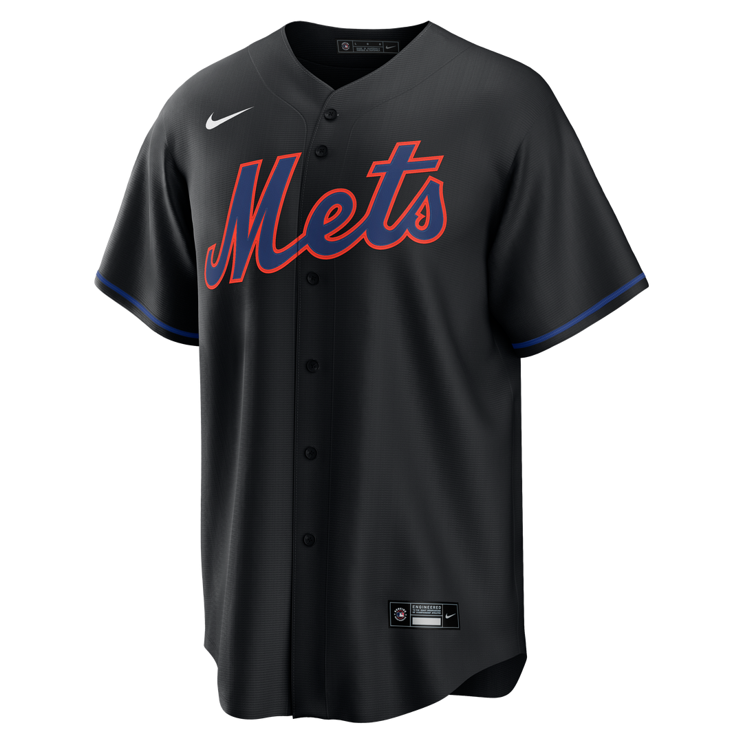 New York Mets Starling Marte Alternate Replica Jersey - Black