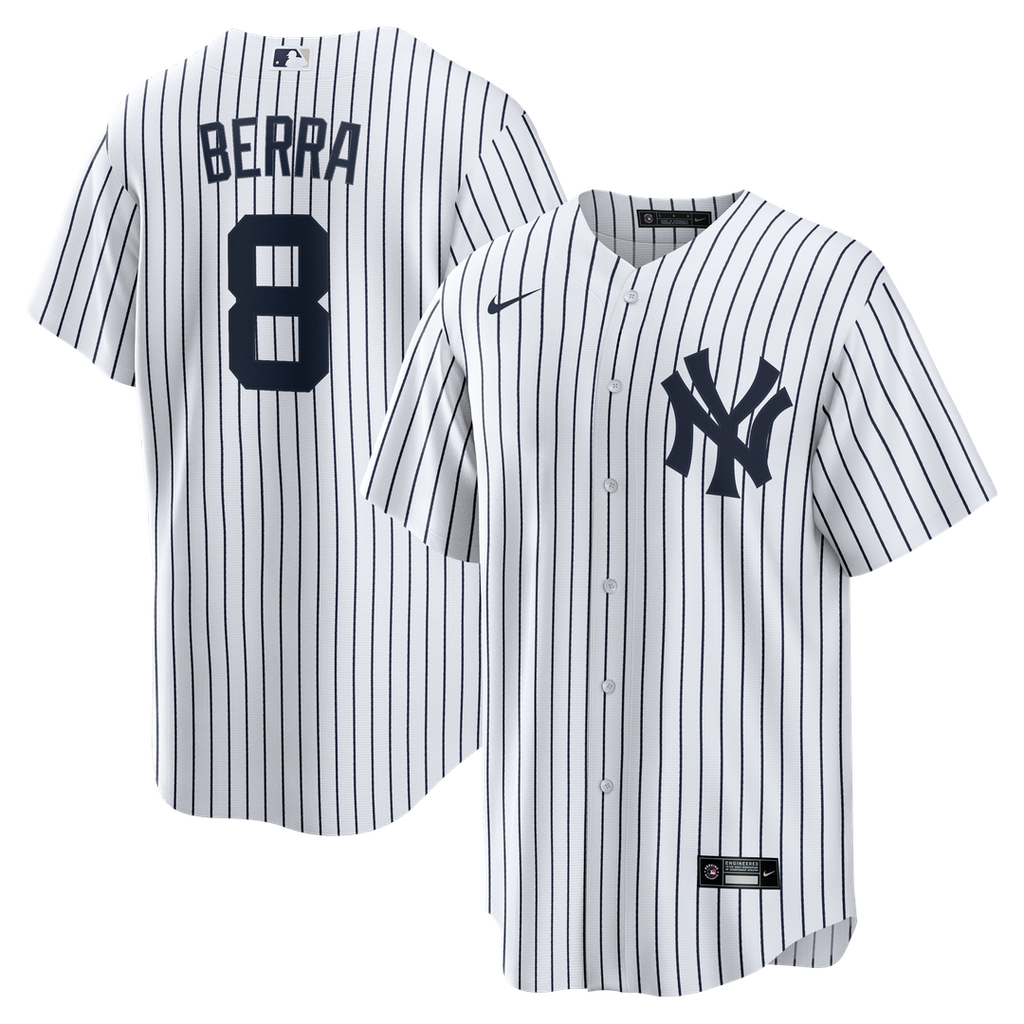 New York Yankees Yogi Berra Home Retired Replica Jersey - White