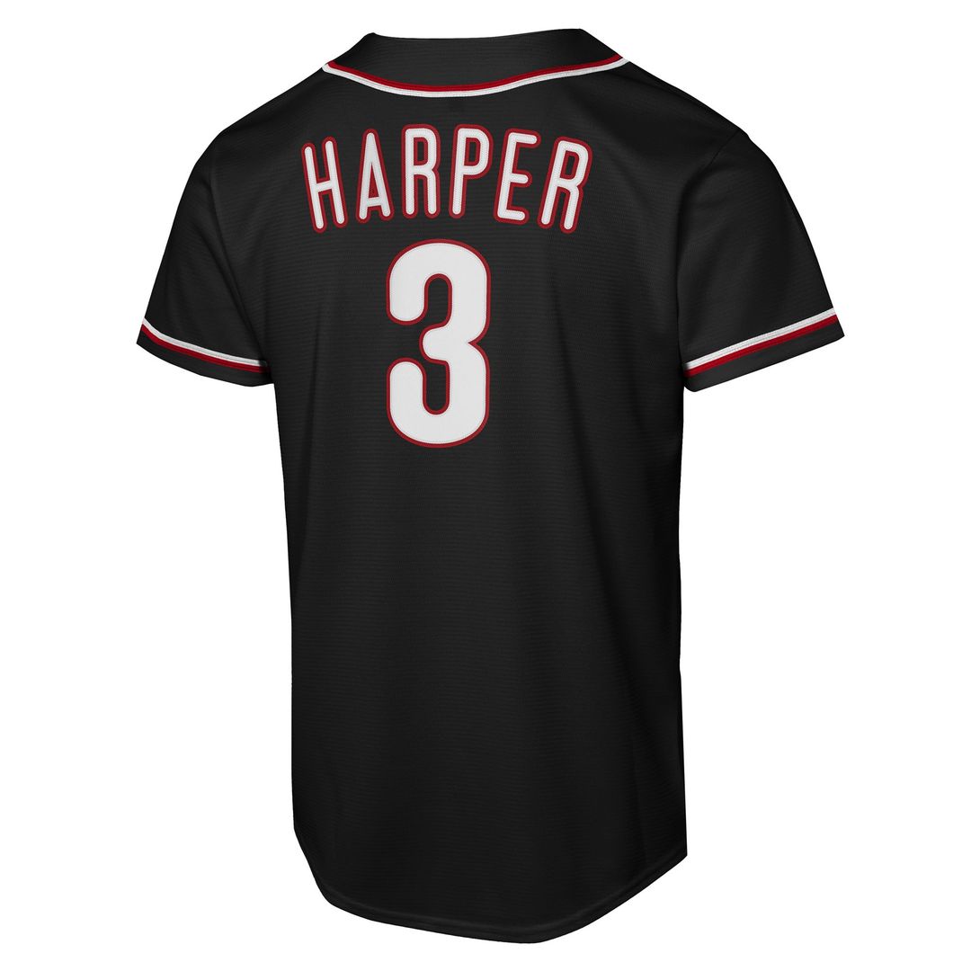 Philadelphia Phillies Bryce Harper Youth Fashion Replica Jersey - Black