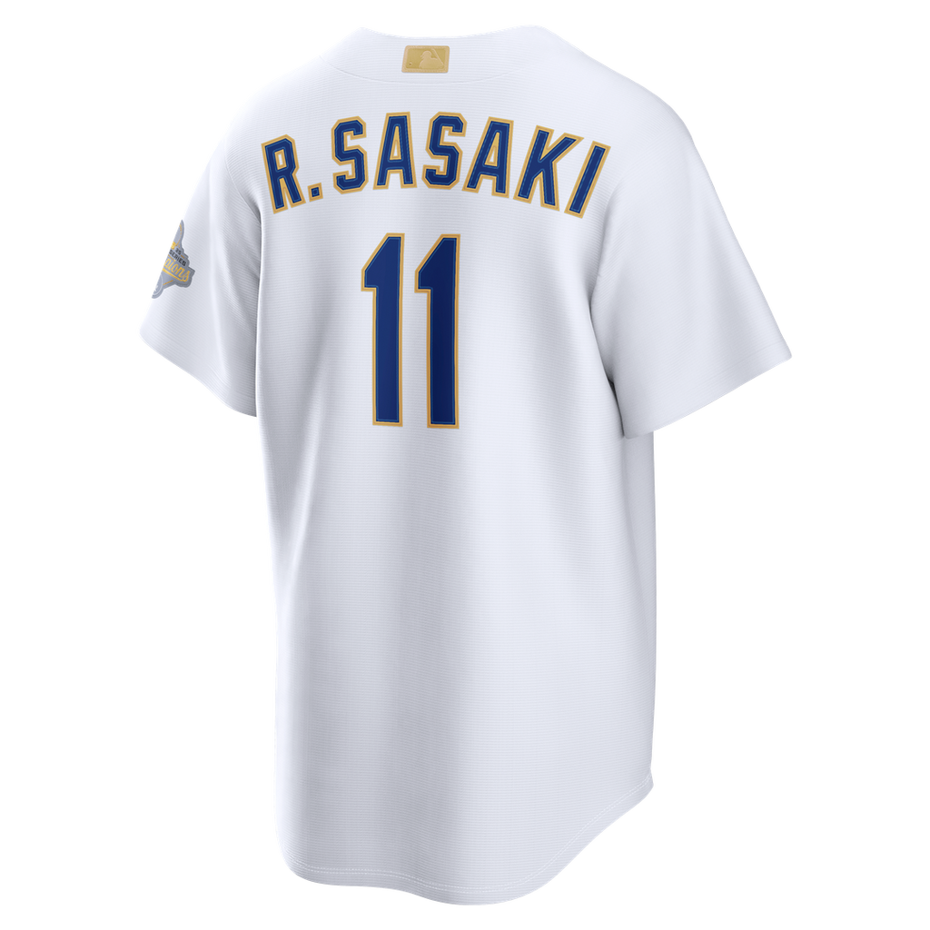 Los Angeles Dodgers Roki Sasaki 2026 Gold Collection Stadium Jersey - White