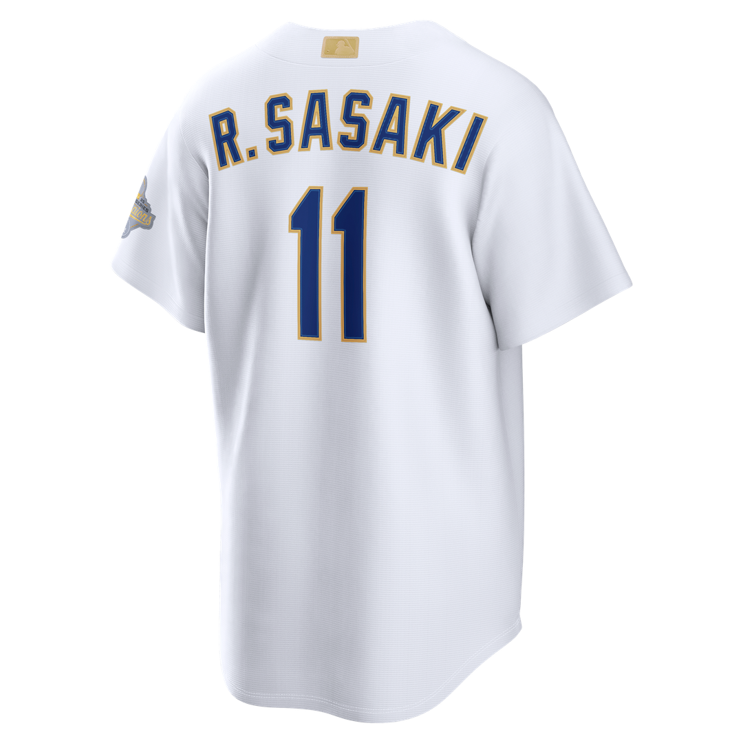 Los Angeles Dodgers Roki Sasaki 2026 Gold Collection Stadium Jersey - White