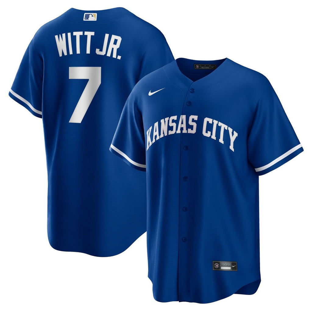 Kansas City Royals Bobby Witt Jr. Alternate 2 Replica Jersey - Rush Blue