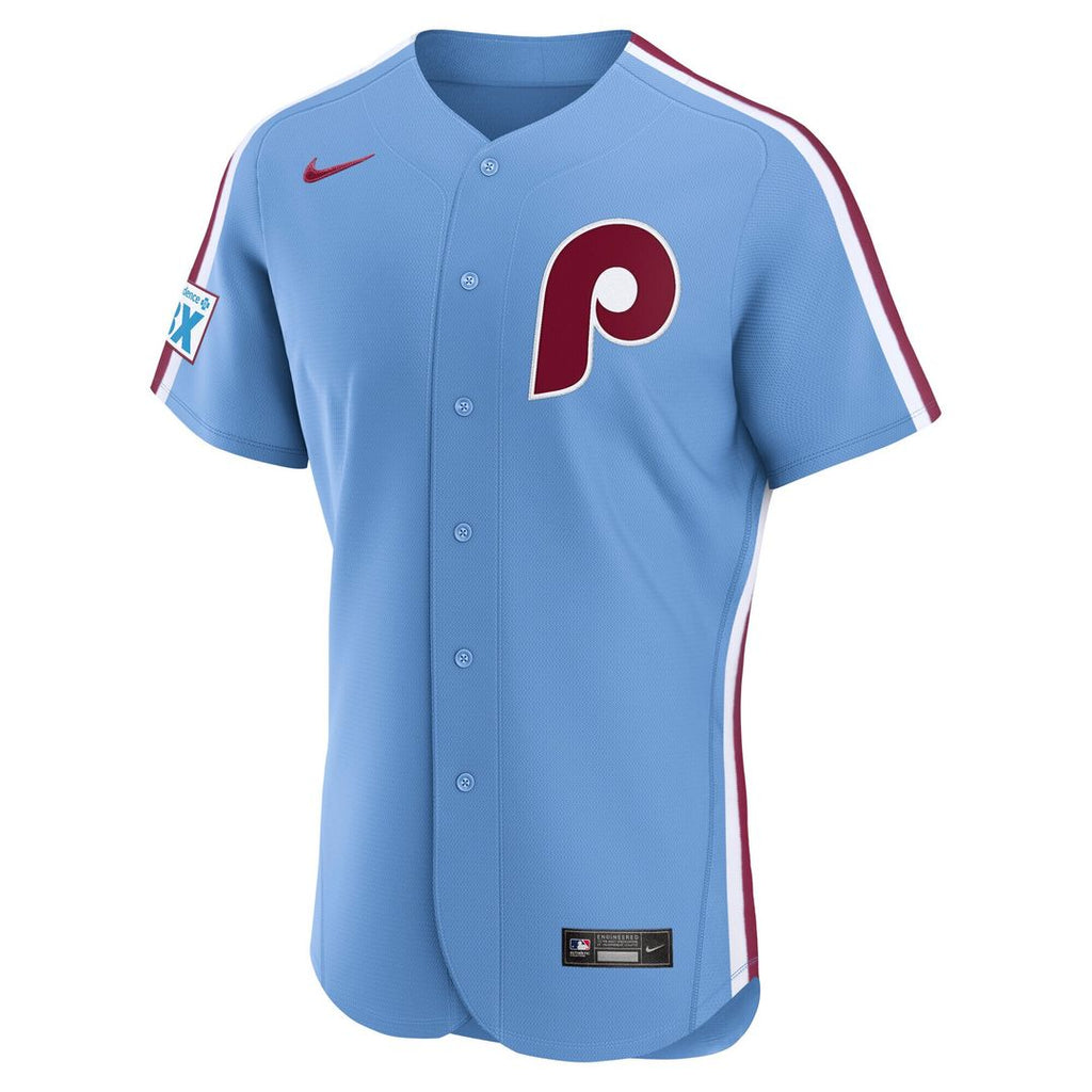 Philadelphia Phillies Home Sponsor Patch Authentic Jersey - White
