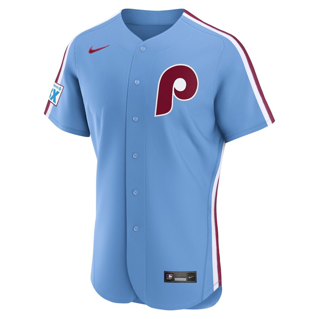 Philadelphia Phillies Home Sponsor Patch Authentic Jersey - White