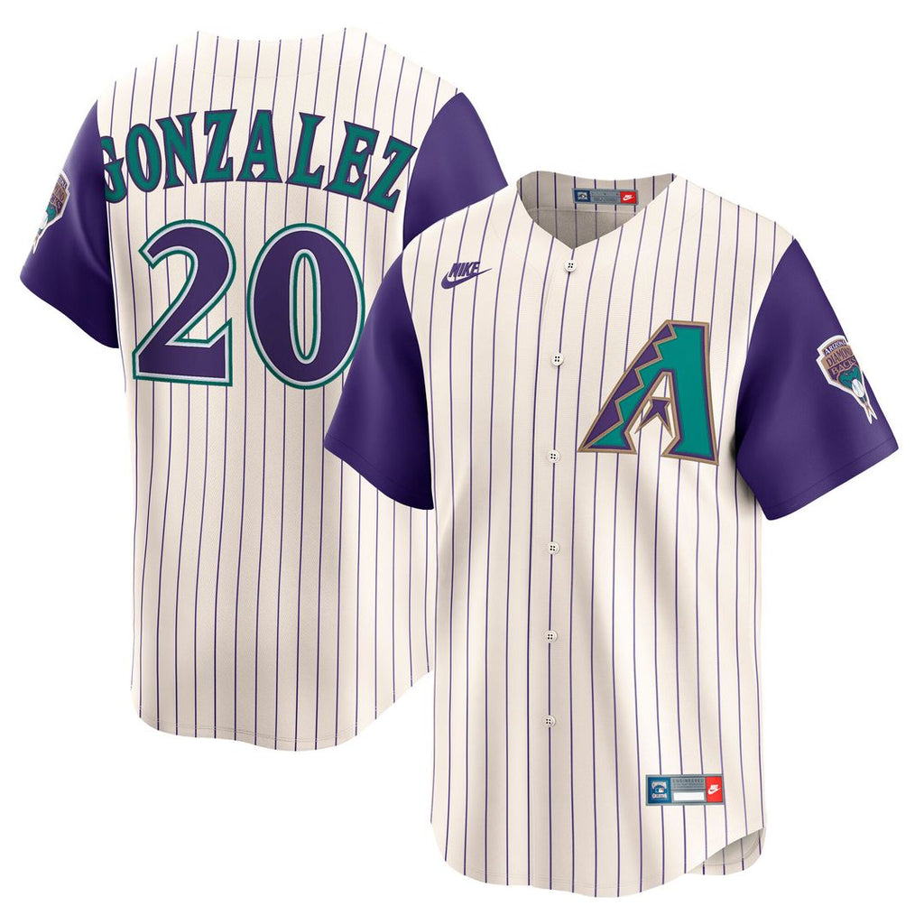 Arizona Diamondbacks Luis Gonzalez Throwback Cooperstown Limited Jersey - Cream