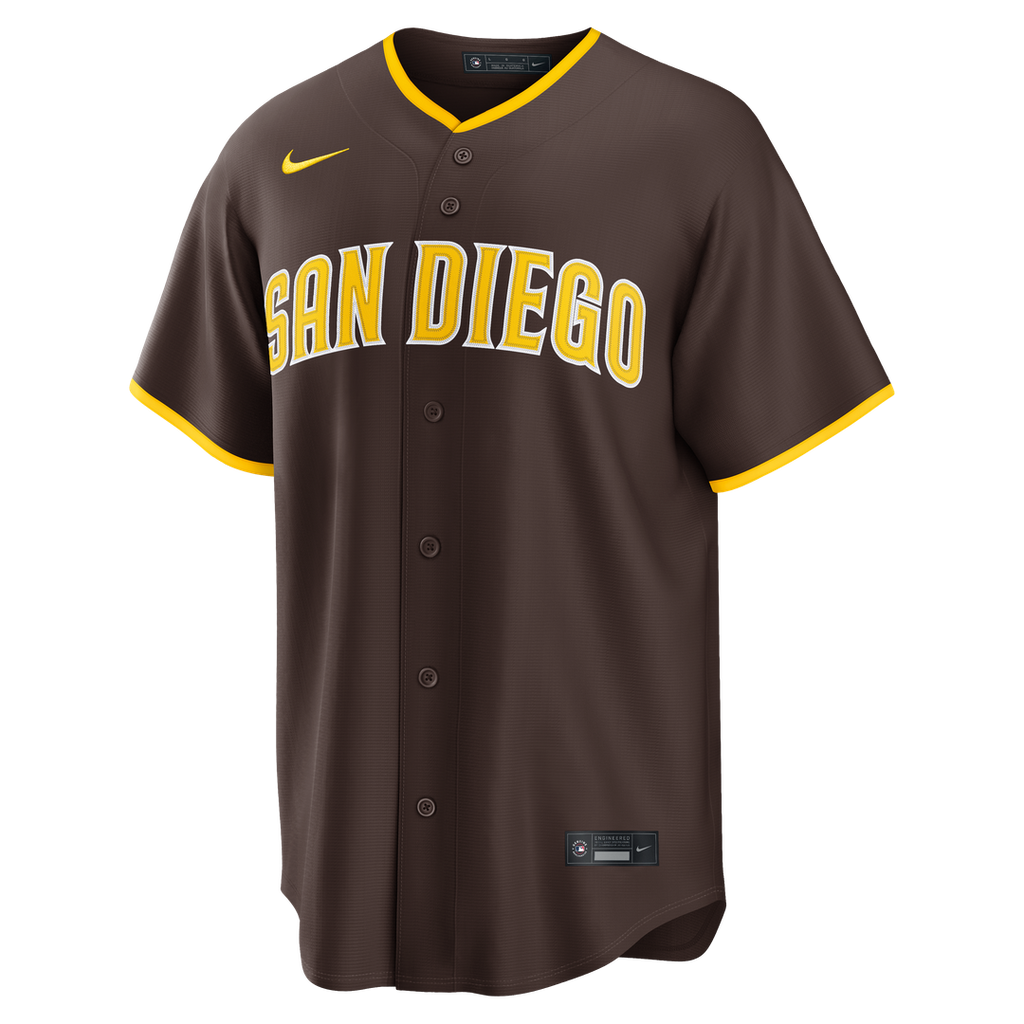 San Diego Padres Jackson Merrill Road Replica Jersey - Brown