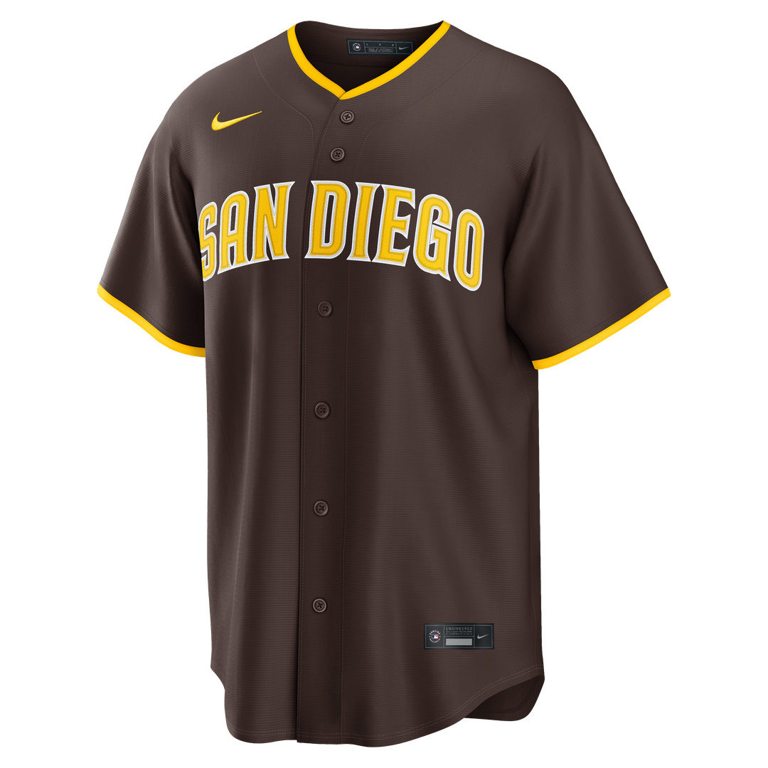 San Diego Padres Jackson Merrill Road Replica Jersey - Brown