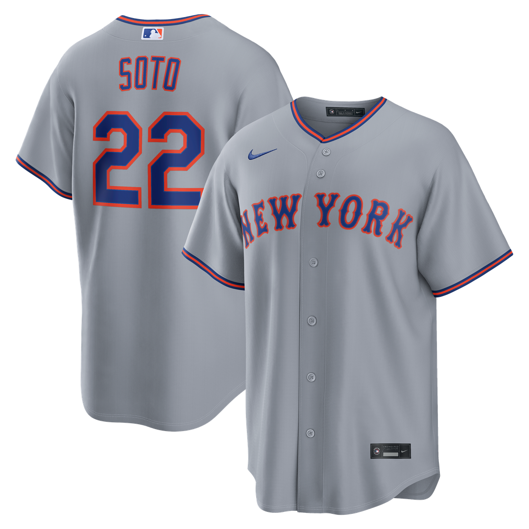 New York Mets Juan Soto Road Replica Jersey - Gray