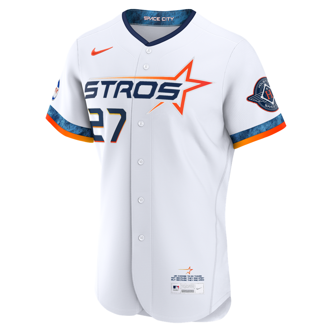 Houston Astros Jose Altuve City Connect Authentic Sponsor Patch Jersey - White