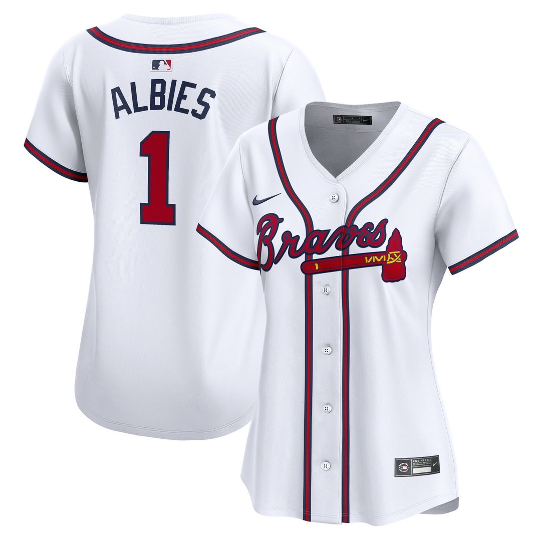 Atlanta Braves Ozzie Albies Women's Home Limited Jersey - White